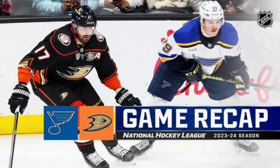 Blues @ Ducks 4/7 | NHL Highlights 2024