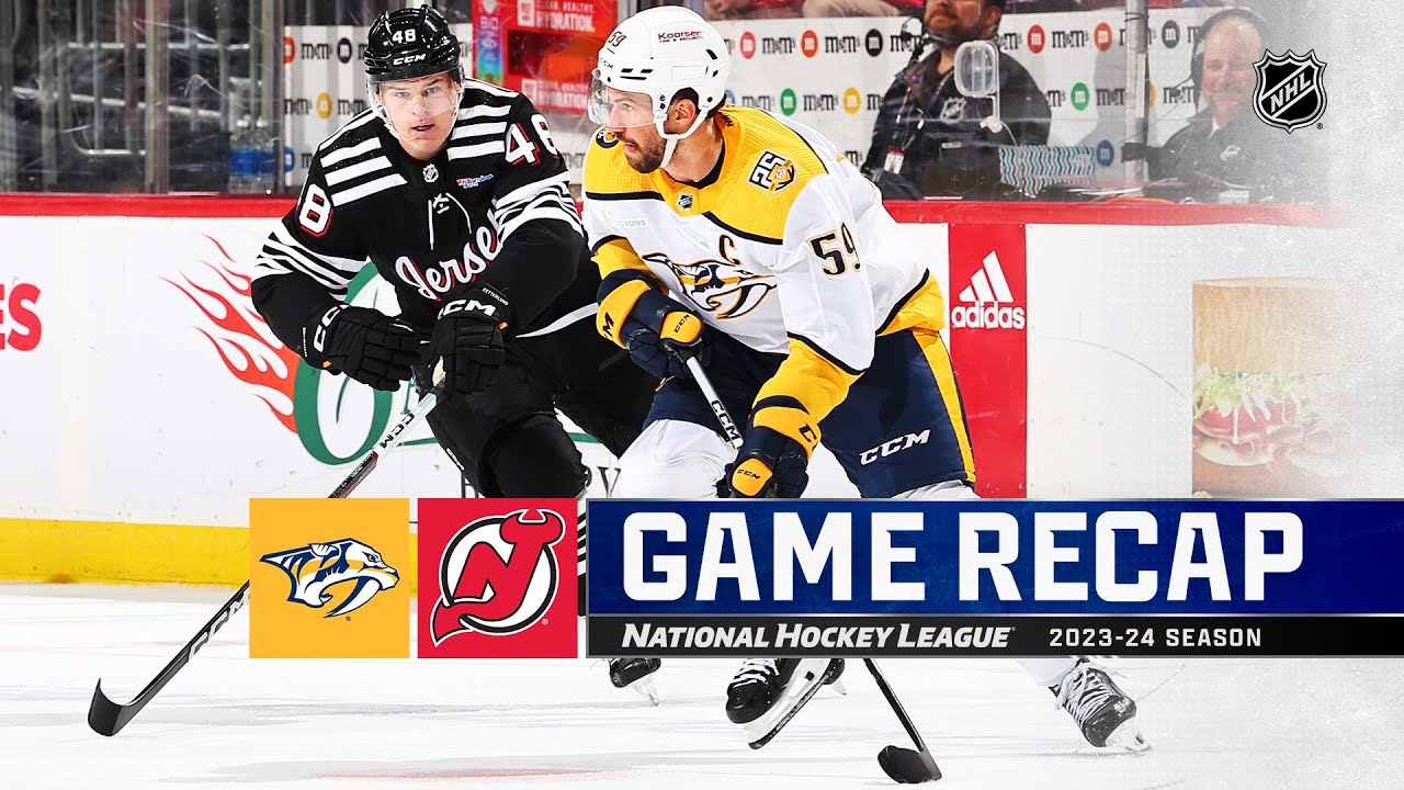 Predators @ Devils 4/7 | NHL Highlights 2024