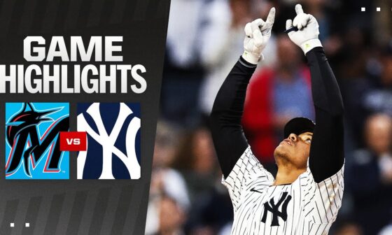 Marlins vs. Yankees Game Highlights (4/8/24) | MLB Highlights