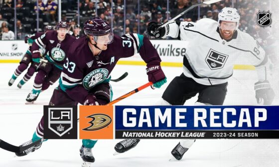 Kings @ Ducks 4/9 | NHL Highlights 2024