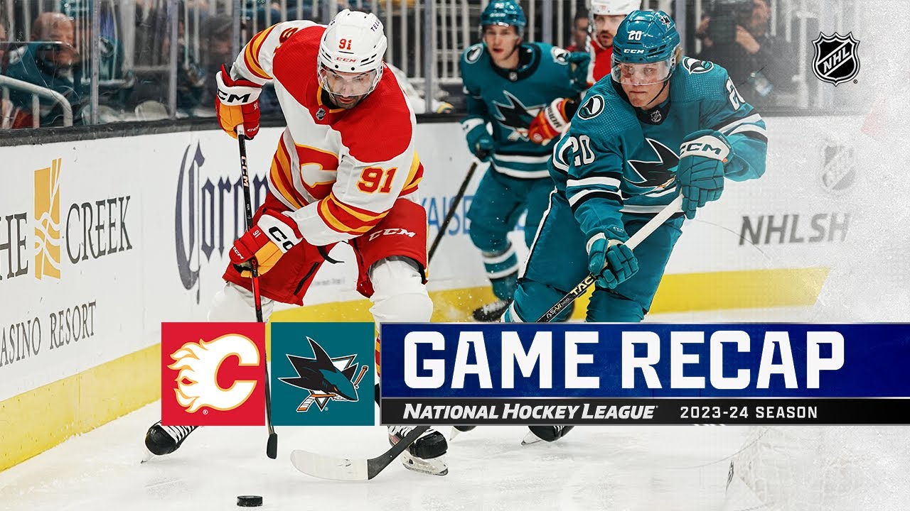 Flames @ Sharks 4/9 | NHL Highlights 2024