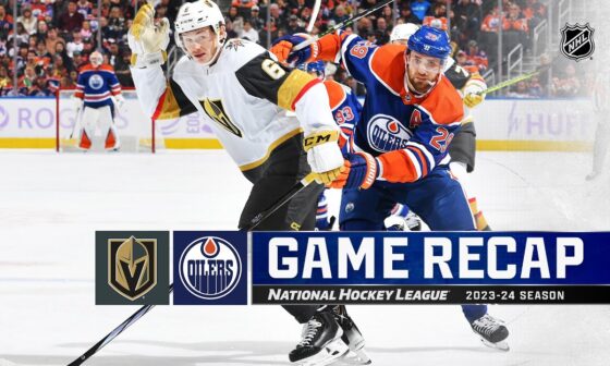 Golden Knights @ Oilers 4/10 | NHL Highlights 2024