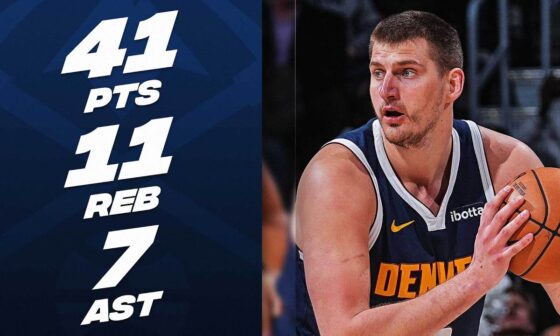 Nikola Jokic Is In PLAYOFF-MODE! Drops 41-PT Double-Double vs Timberwolves! 🔥| April 10, 2024