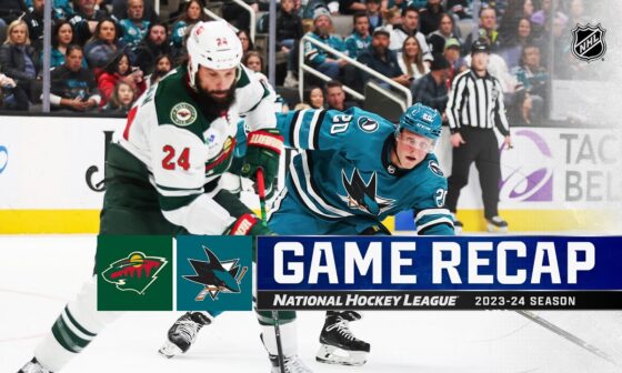 Wild @ Sharks 4/13 | NHL Highlights 2024