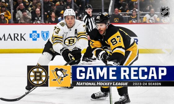 Bruins @ Penguins 4/13 | NHL Highlights 2024