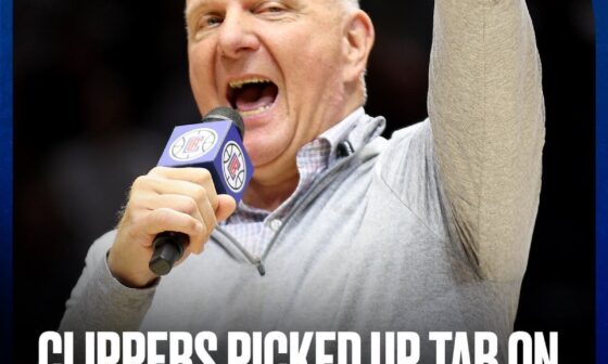 Steve Balmer paid for the concessions (two food items and a drink) for the fans in attendance during the final regular season game for the Clippers at Crypto.com Arena.