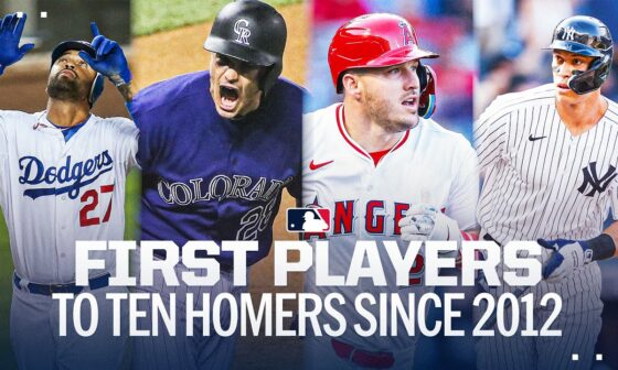 The first players to reach 10 home runs every year since 2012!