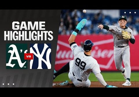 A's vs. Yankees Game Highlights (4/25/24) | MLB Highlights