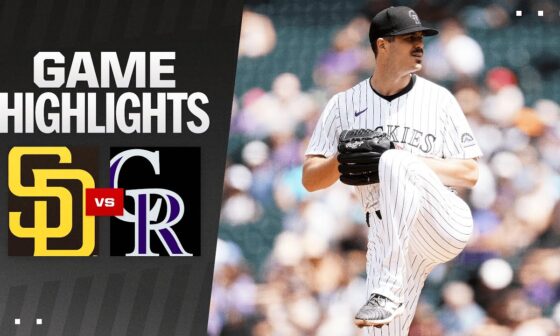 Padres vs. Rockies Game Highlights (4/25/24) | MLB Highlights