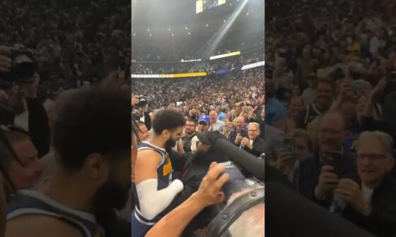 Jamal Murray heads straight to his dad after his Game-Winner! 💙💛 | #Shorts