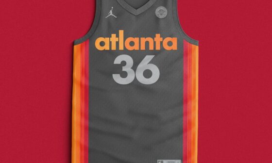 🏀🔴🟡⚫️ I design a new Atlanta Hawks jersey after every win this season: “95 Max”