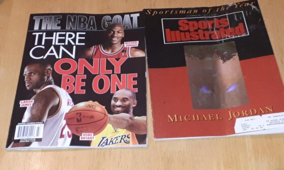 Recently bought two magazines featuring Michael Jordan.