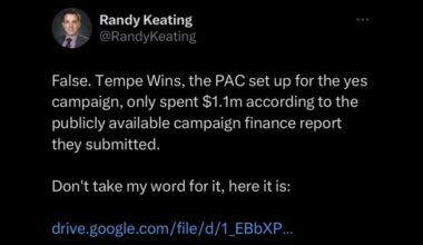 Tempe Councilmember Randy Keating’s response to Alex Meruelo saying that he spent $7 million on Tempe arena campaign