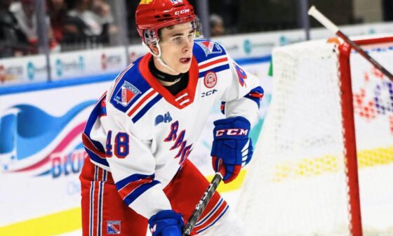 Habs prospect Filip Mesar currently has 1G & 14A for 15P in 9 playoff games, leading his team. He’s also currently 2nd in OHL playoff scoring. His Kitchener Rangers are down 3-0 in a series vs the London Knights