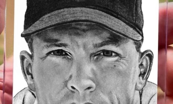 I was asked in my previous post about doing a Mickey Mantle hand drawn artist trading card. I have done several of the Mick and have a few of the originals on hand.