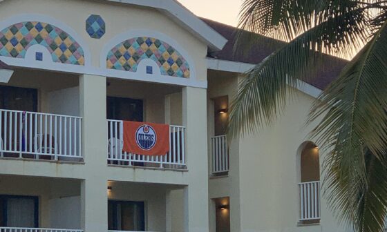 Flames fan vacationing in Cuba saw this on a balcony in the resort.