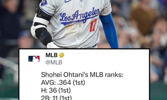 Shohei Ohtani’s MLB ranks so far
