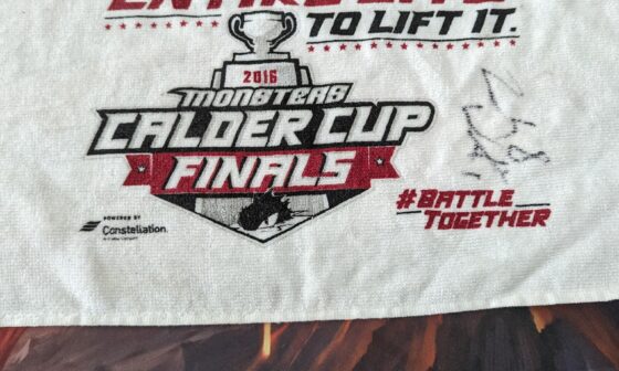 Doing some cleaning today and found my rally towel from the 2016 Calder Cup Champion Cleveland Monsters!