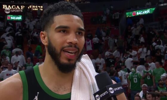 JT interview after the game: "It's playoff time. There's time after the season to have fun. Right now we gotta lock in and be ready to play on Monday"