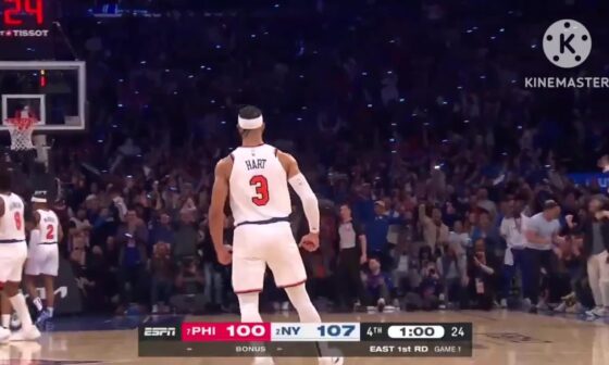 [Highlight] Josh Hart officially loses his mind and starts doing disgusting things to the Sixers organization in the last 5 minutes of the game