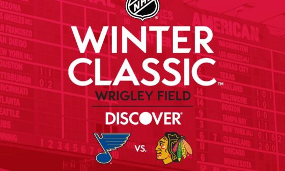 SAVE THE DATE:  The Discover Winter Classic between the St. Louis Blues and Blackhawks will be on December 31, 2024 at 5p ET!