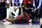 Jimmy Butler suffered a 'severe' MCL sprain vs. the 76ers, per @ShamsCharania on @RunItBackFDTV  He will not play in the Celtics series.