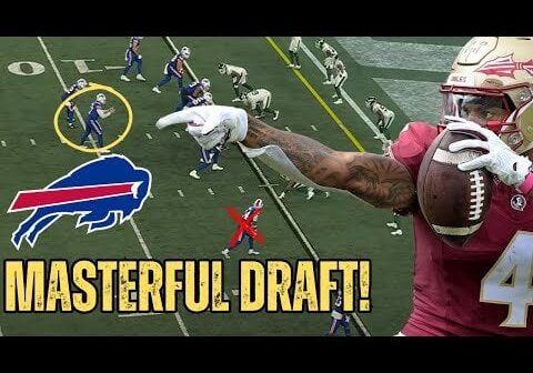 By trading the 32nd pick to the 33rd. The Buffalo Bills saved about $4 Million dollars in the rookie contract.