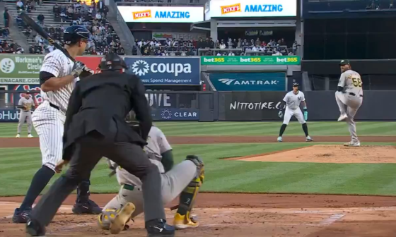 [Highlight] Giancarlo Stanton hits a 2 run RBI double to get the Yankees on the board