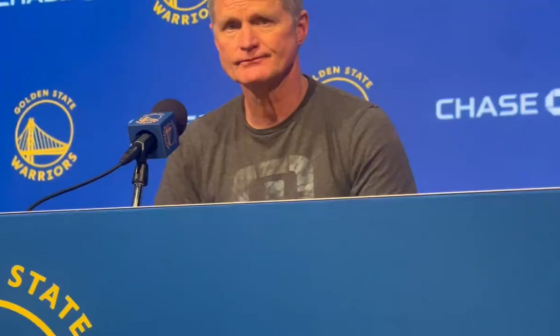 [Slater] Here is a very detailed Steve Kerr answer on Moses Moody’s fluctuating playing time and the continued need to find him more minutes - "Decision-making on both ends need to improve. Quicker decisions. Quicker rotations defensively. Recognition patterns. I want his shot quicker" (2:38)