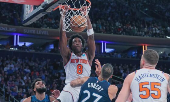 The New York Knicks have a record of 20-3 when OG Anunoby plays basketball. He is +353 in his 23 games played without a single negative +/- since coming to the team.