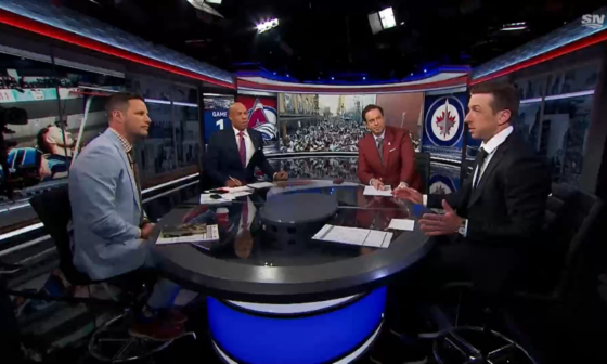 Jake Allen taking time off of his offseason to talk about goaltending on the sportsnet intermission broadcast