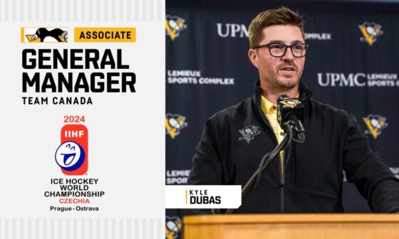 Pittsburgh Penguins General manager has been named Associate General Manager at the 2024 IIHF Ice Hockey World Championship for Team Canada!