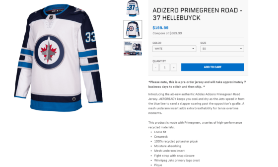 Was looking to get a Helly road jersey ahead of the playoffs (and to celebrate his performance vs Nashville tonight) - noticed the shoulder numbering on the TrueNorth site was wrong, anyone know if this is an actual issue with the product or just a bad picture?