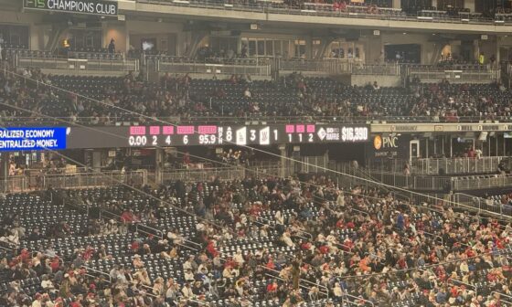 The bullpen is so forgettable that the Nats don’t even have the scoreboard ready