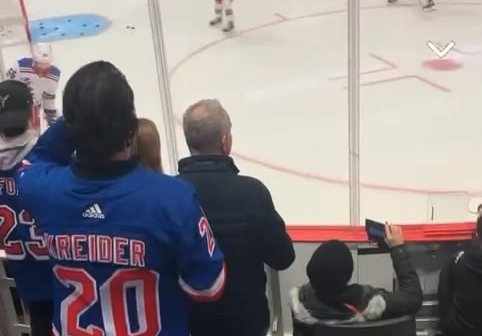 I know this is old but here's a clip from Rangers warm up @ The Red Wings. Good Luck in the Playoffs go sweep washington