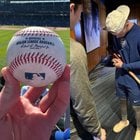 [Cubs Zone] The fan who caught Pete Crow-Armstrong’s first MLB hit/HR received the bat he used (signed) in exchange for the ball.  (📸: @CadenGreco)