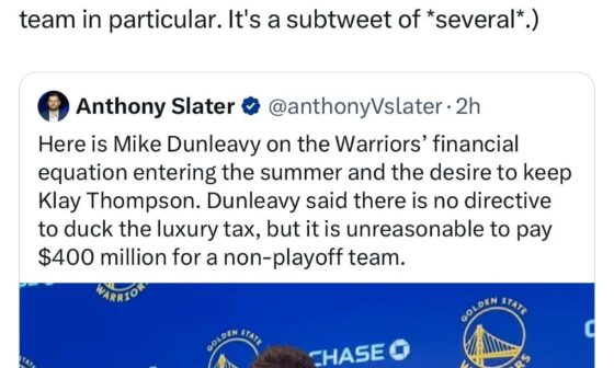 Warriors have always made themselves *so* available to the media in the Lacob era, that it’s easy to forget it’s not standard. Pretty wild.