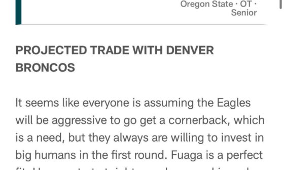Daniel Jeremiah 2024 NFL mock draft 4.0: Eagles trade up and select OT Taliese Fuaga of Oregon State