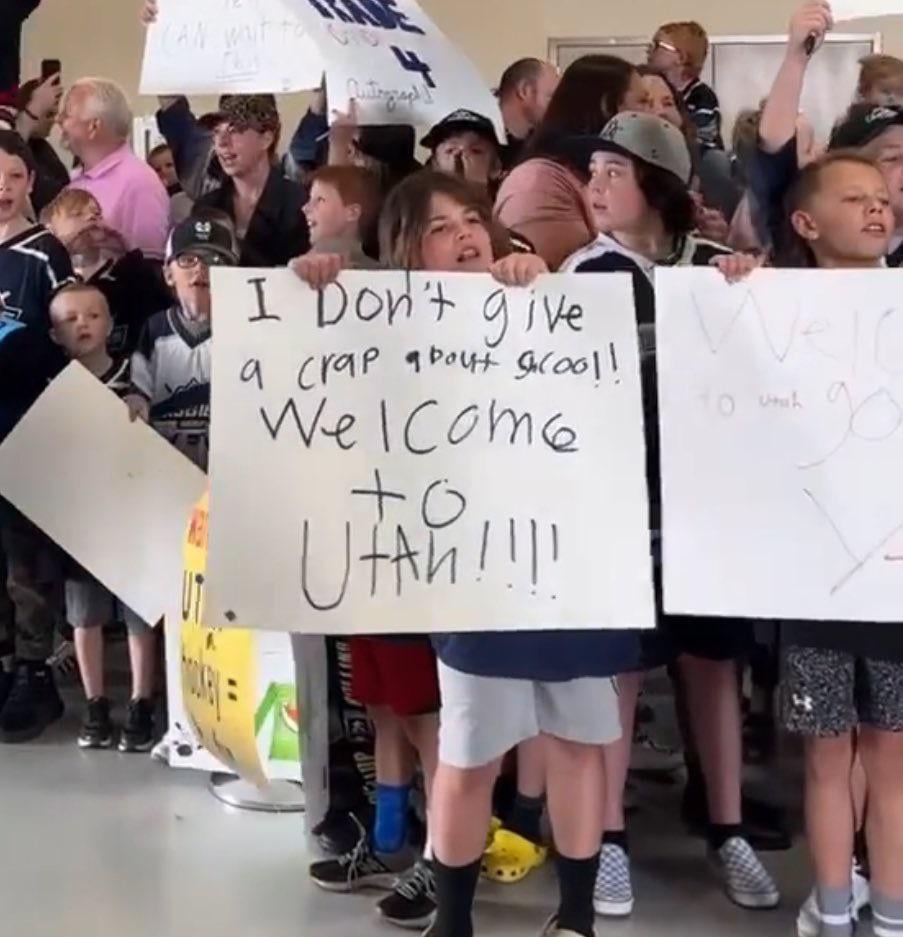 We got an all time sign in the Utah welcome. “I don’t give a crap about shcool. Welcome to Utah”