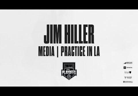 Head Coach Jim Hiller | 04.20 Practice in LA | Playoffs Round One