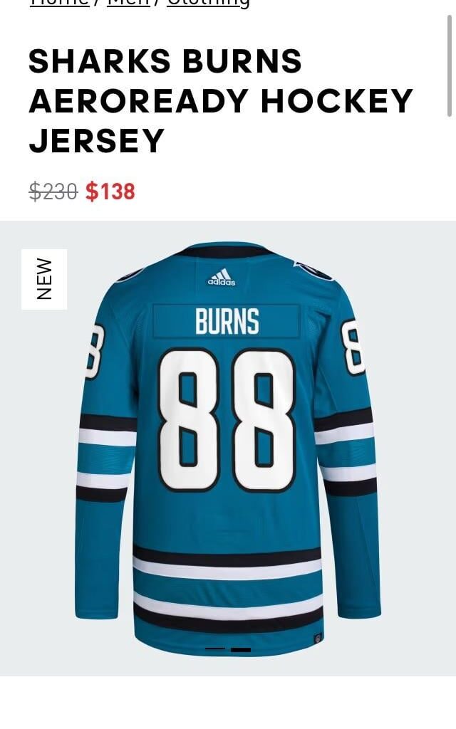 Sale on adidas.com… Brent Burns jerseys? Even tho he was long gone before these were introduced? 🧐