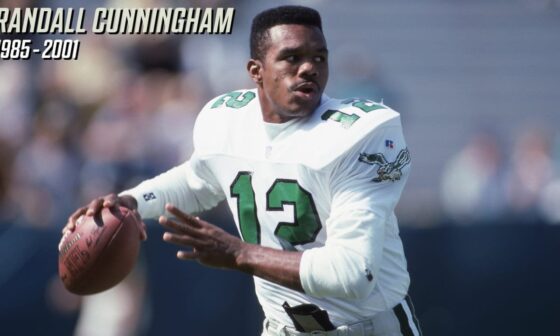Randall Cunningham is a good high-ceiling comp for Jayden Daniels. At the combine, Randall measured 6'4'', 212 lbs. He had a great deep ball and was a fast upright runner with more of a slashing running style, as compared to Vick's or Lamar's jump-start suddenness. Check out his highlights