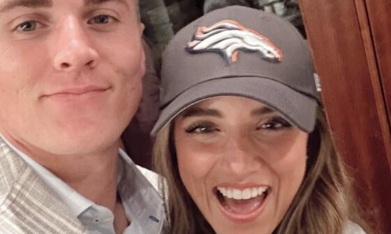 Our new QB1 and his wife Izzy Nix celebrating him being drafted