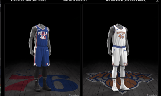 LOCKERVISION: Sixers switching things up to blue tonight, Knicks in white