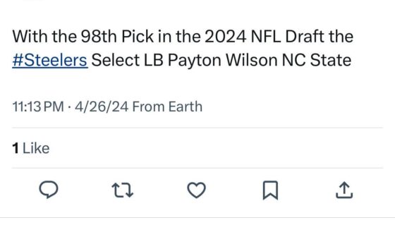 Steelers take Payton Wilson with the 98th pick