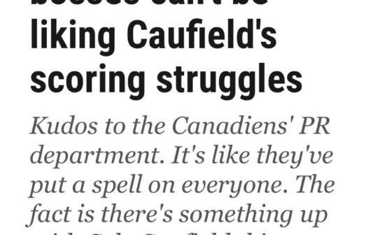 Yawn…Montreal media is so tired