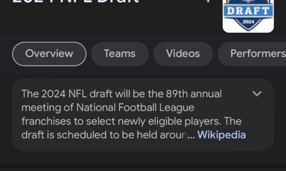 Apparently the panthers will win the draft