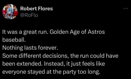 Robert Flores on the Astros Dynasty