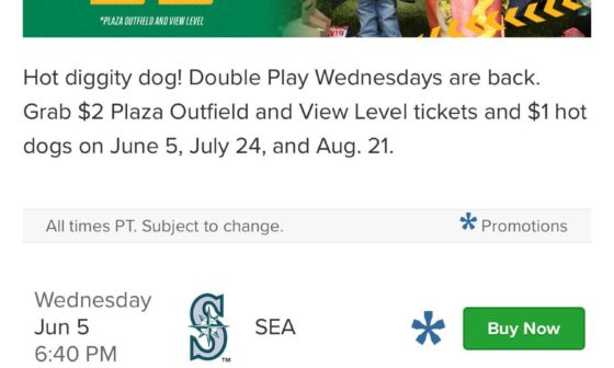 A’s brought back “Double Play Wednesdays” for ONLY 3 Games!