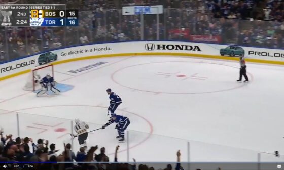 Should the play have been blown dead? Absolutely, however, shot along the boards, no screen, isolated player, low danger shot. Need a save Sammy.